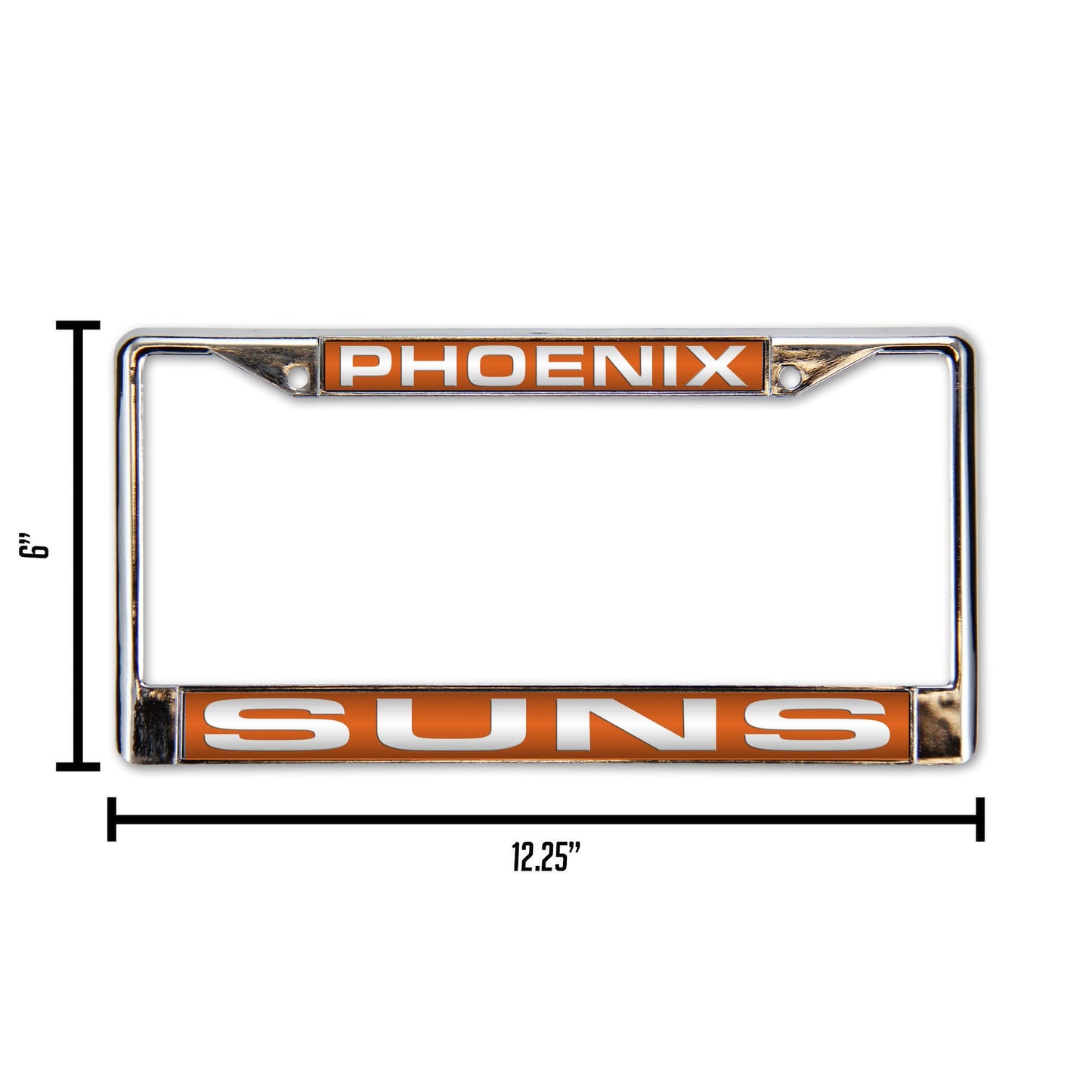 Phoenix Basketball Sun's Chrome Metal Laser Cut License Plate Frame