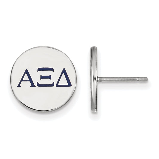 Sterling Silver Official Licensed Greek Sororities Alpha Xi Delta (???) Enameled Post Earrings
