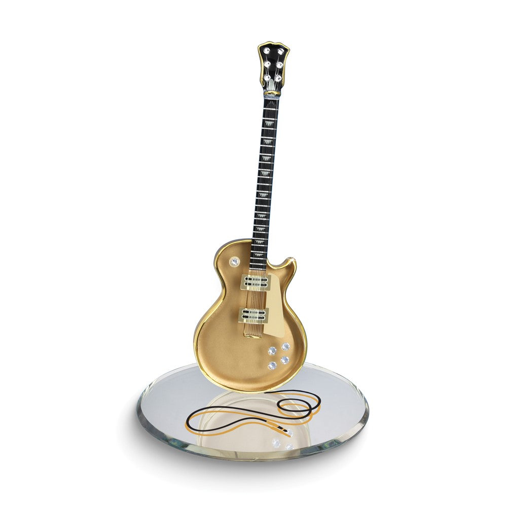 Glass Baron Gold Classic Electric Guitar Glass Figurine