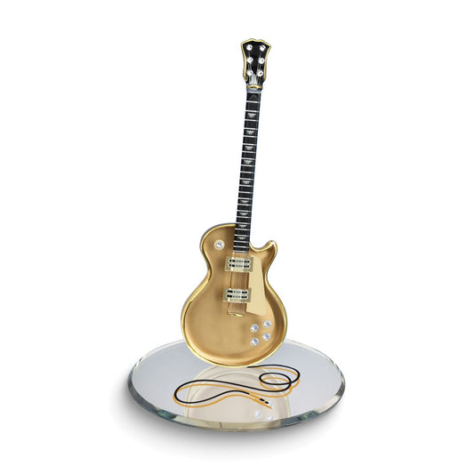 Glass Baron Gold Classic Electric Guitar Glass Figurine