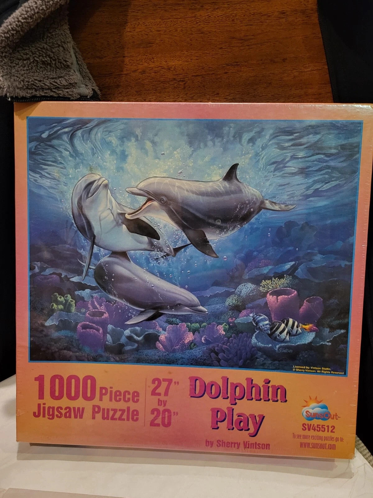 SunsOut Dolphin Play 1000 Piece Puzzle 20" x 27"  SV45512 By Sherry Vintson