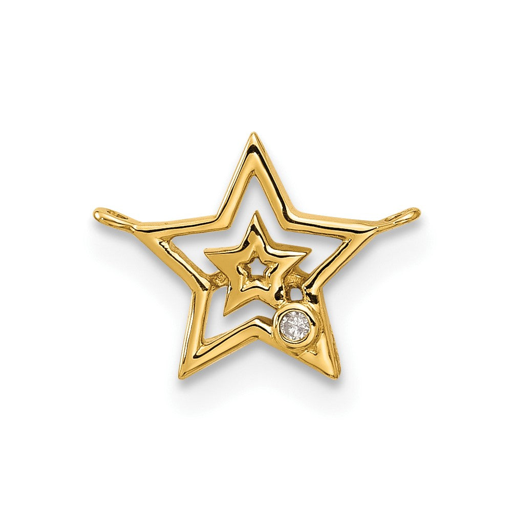 Stella & Dot 10ky Diamond Star Charm Element