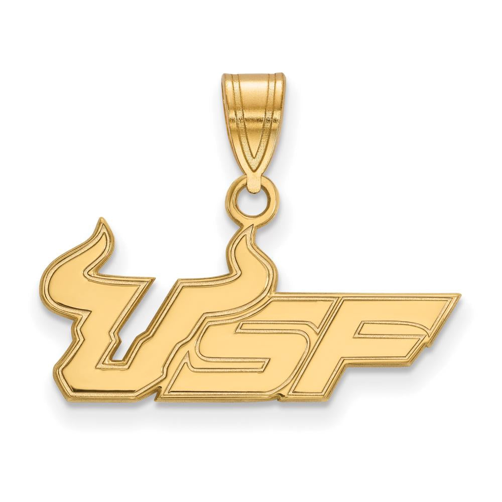 Logoart Sterling Silver Gp University Of South Florida Medium Pendant