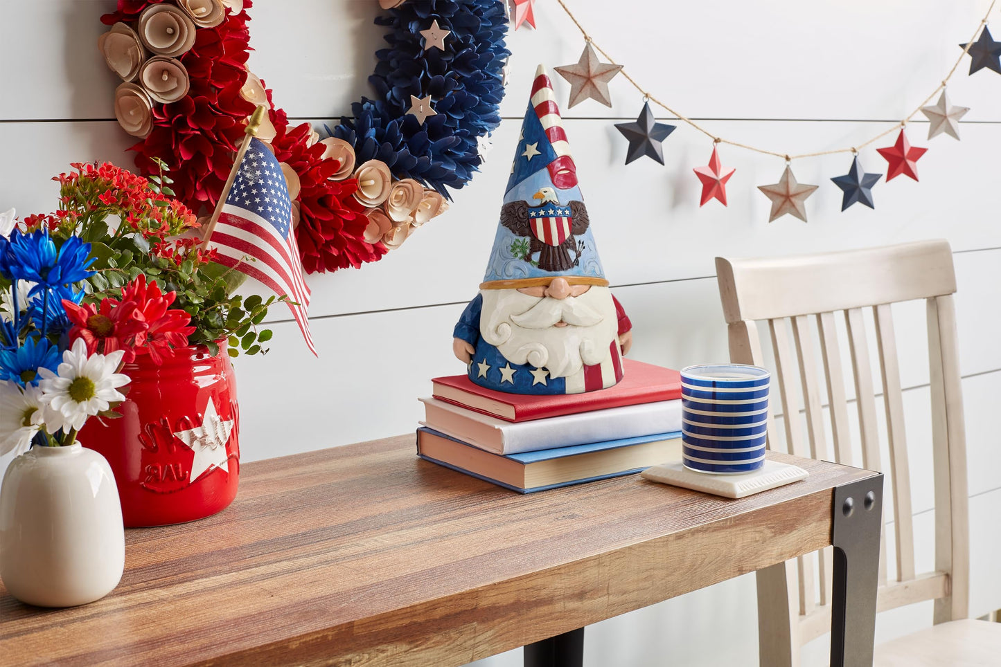 Enesco Jim Shore Patriotic Gnome, Figurine, 11in H