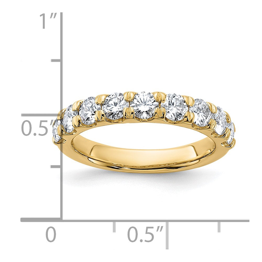 14ky 1.50ct. 9 Stone D E F Pure Light Moissanite Band