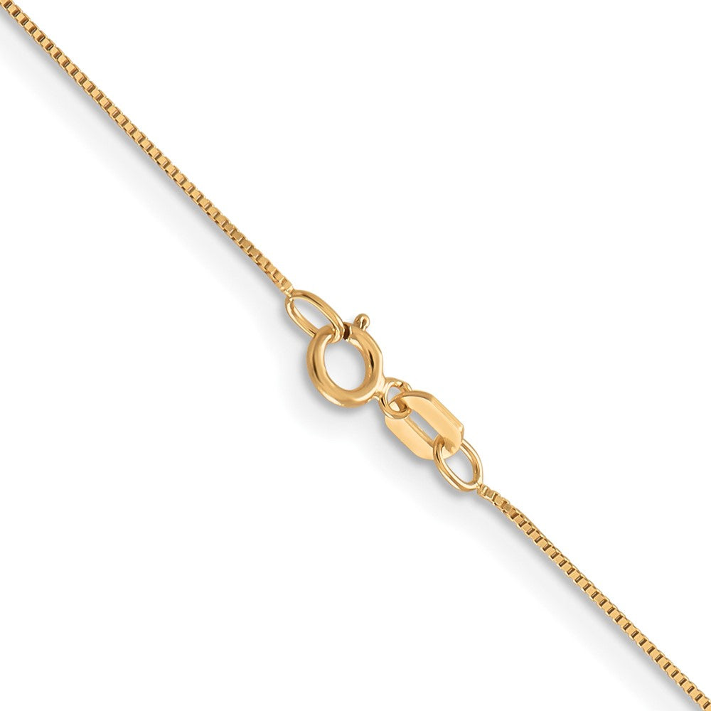 10k .5mm Baby Box Chain W/Spring Ring Clasp