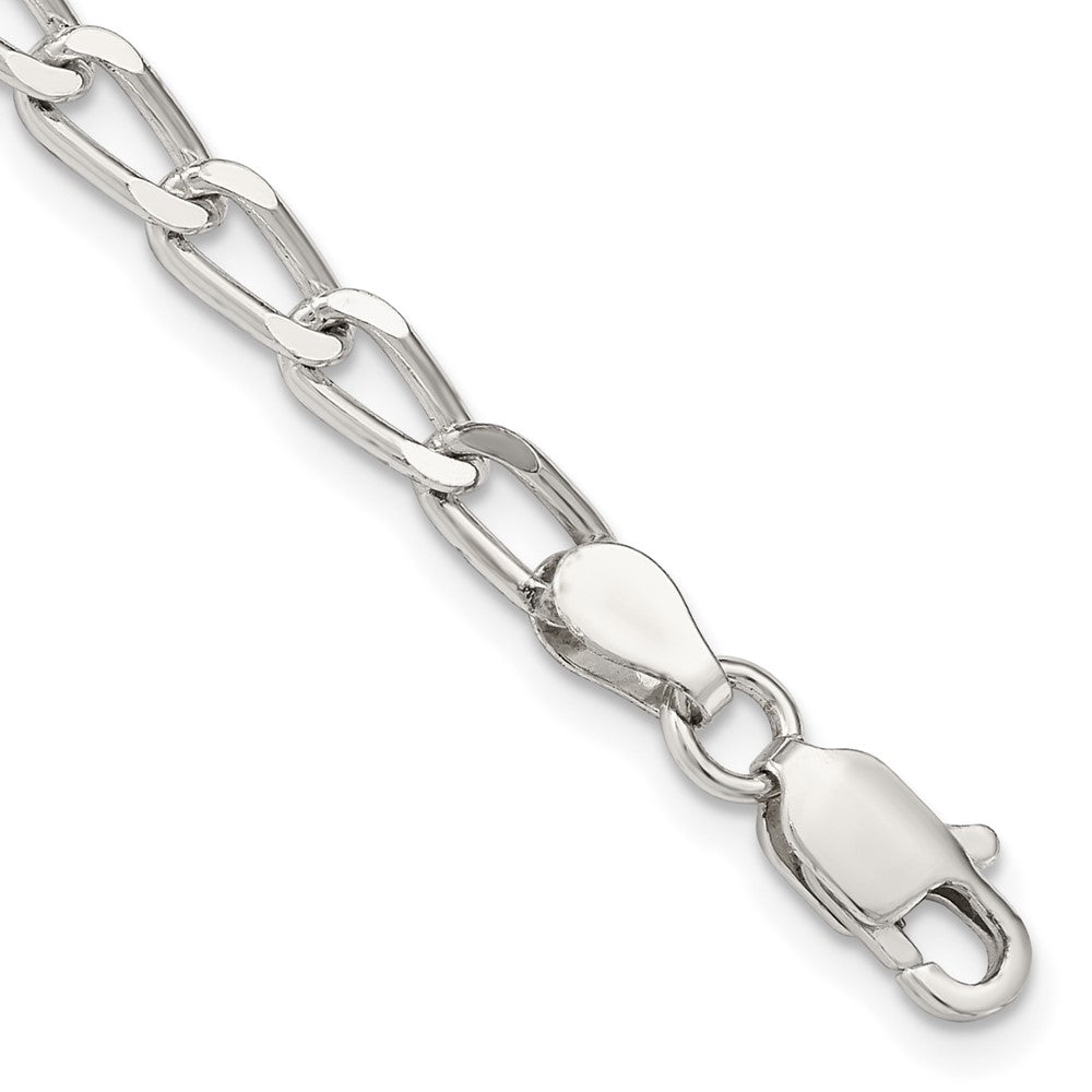 Sterling Silver 4.3mm Open Elongated Link Chain 8 inches