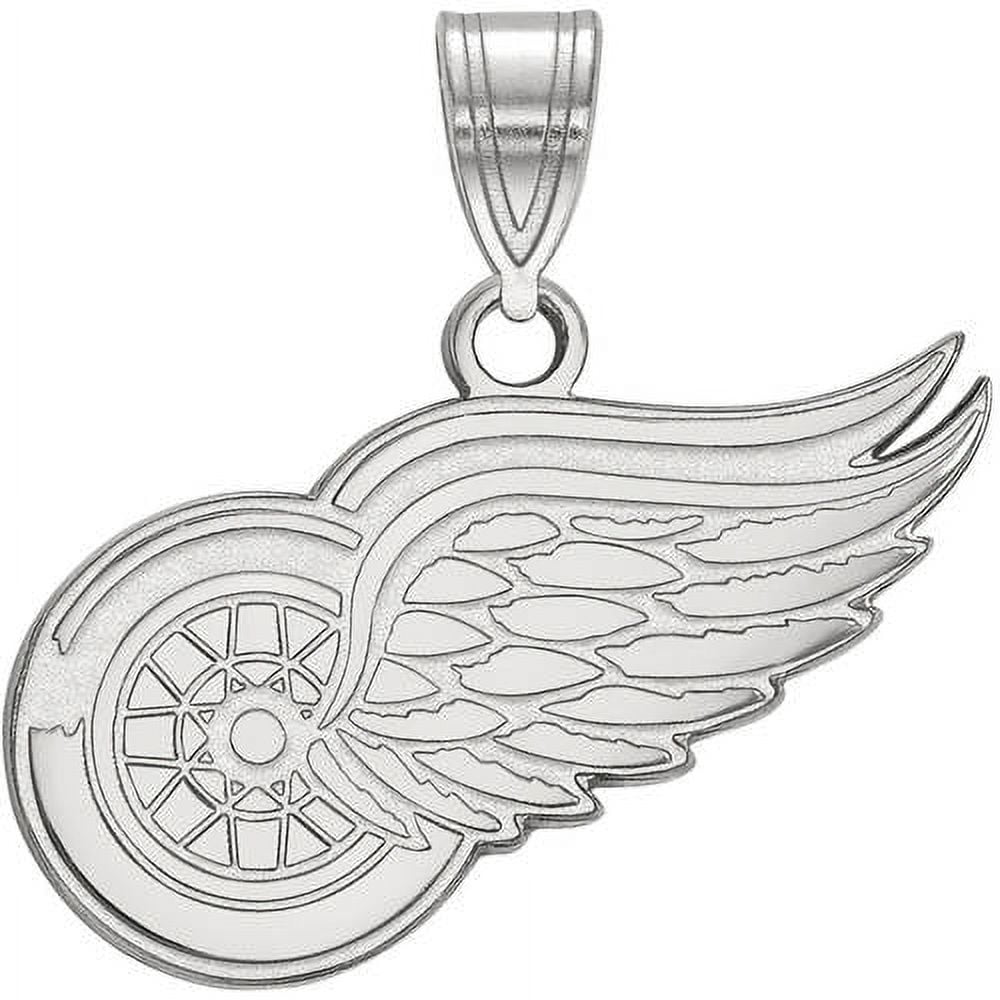 LogoArt NHL Detroit Red Wings Sterling Silver Medium Pendant
