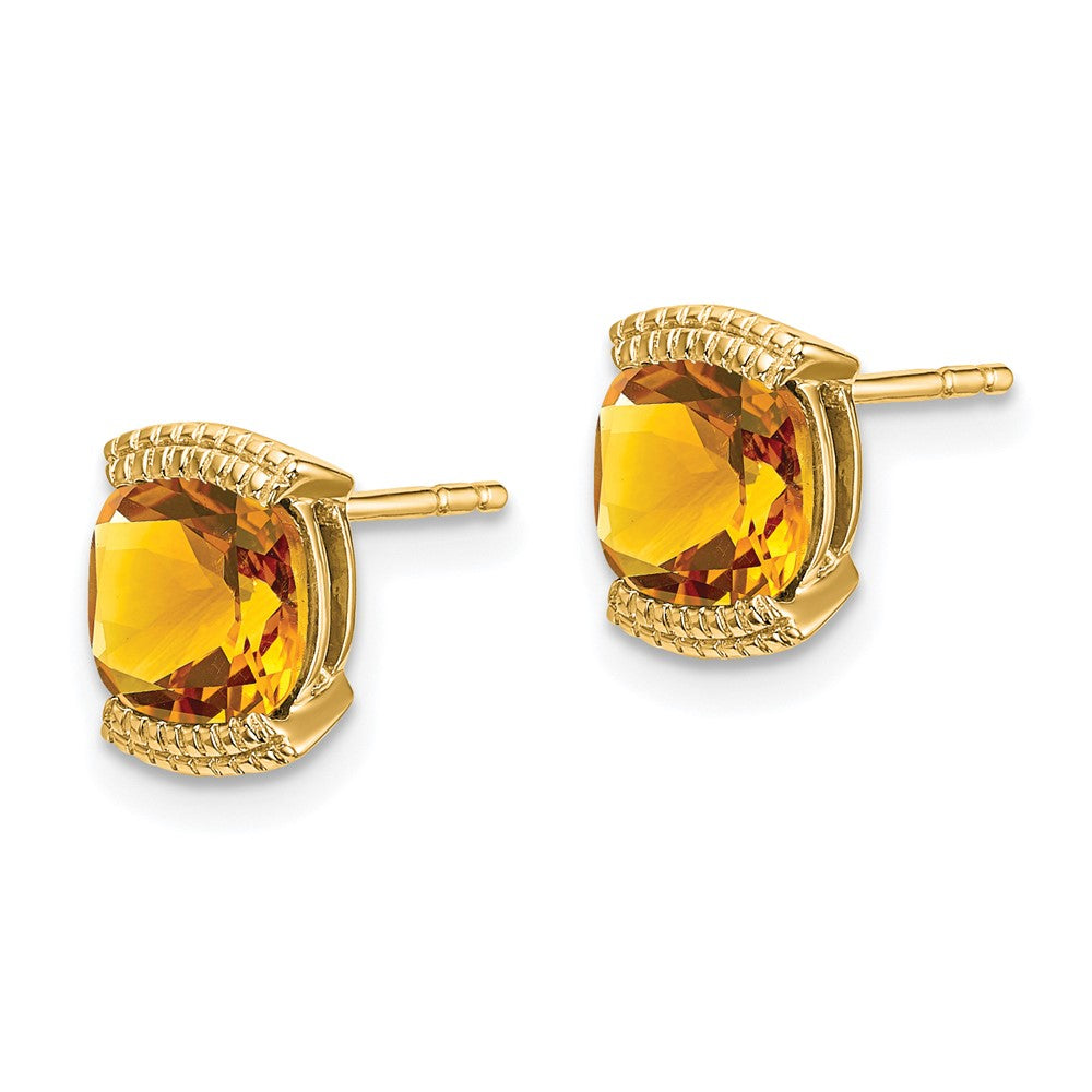 14k Citrine Post Earrings