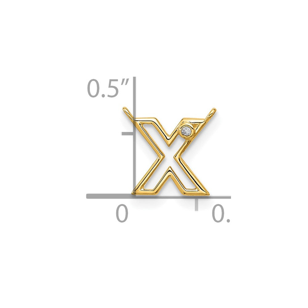 Stella & Dot 10ky Diamond Initial X Charm Element