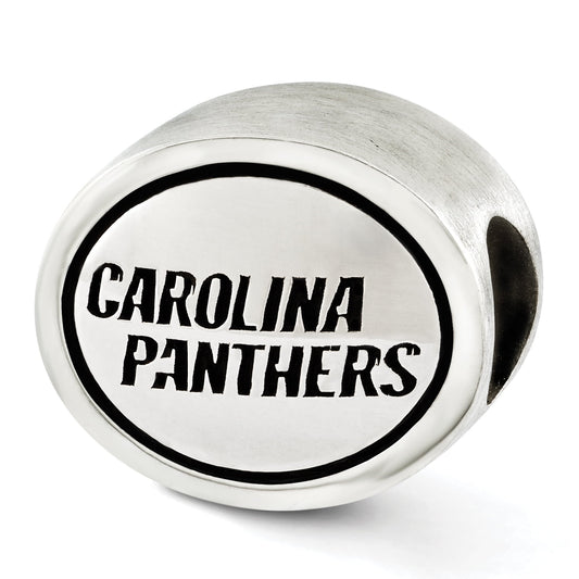 Sterling Silver Antiqued Carolina Panthers NFL Bead