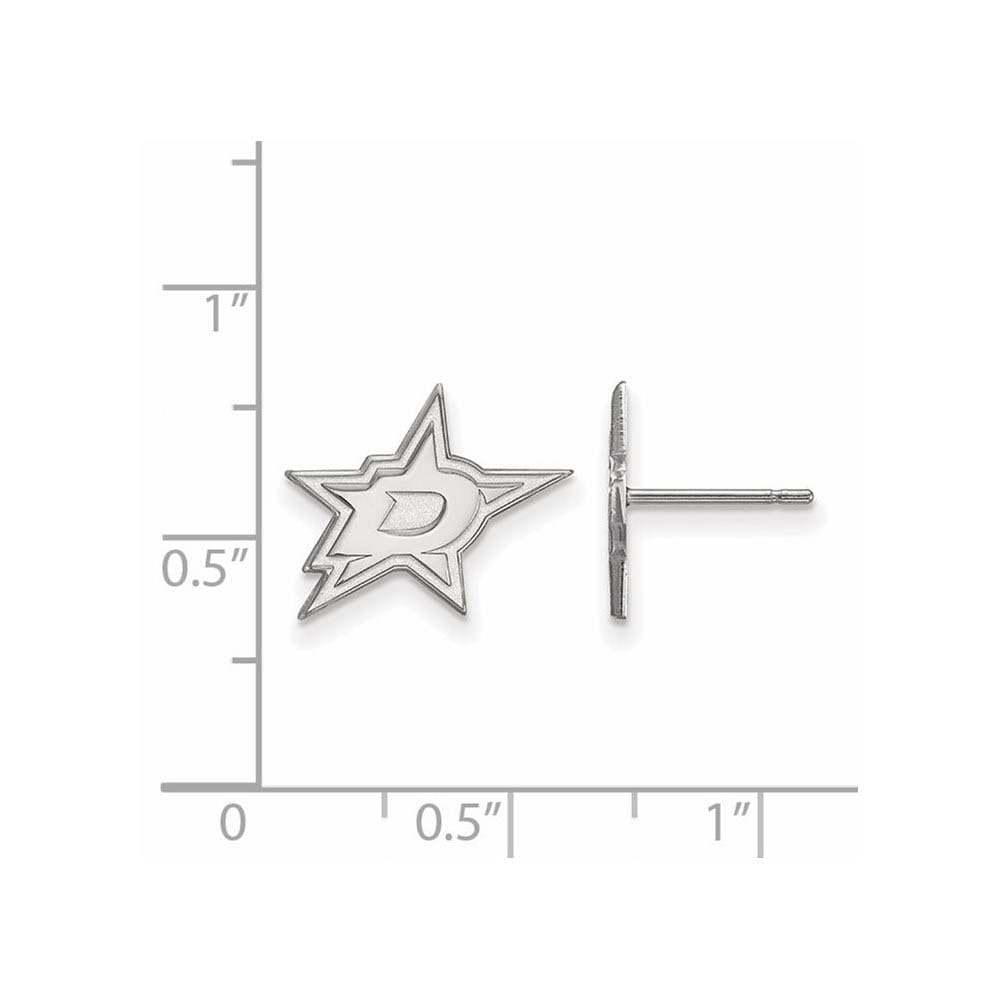 LogoArt NHL Dallas Stars Sterling Silver Small Post Earrings