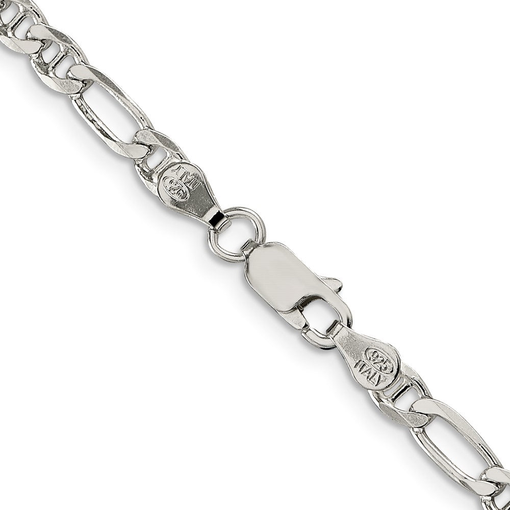 Sterling Silver 3.75mm Figaro Anchor Chain 20 Inches