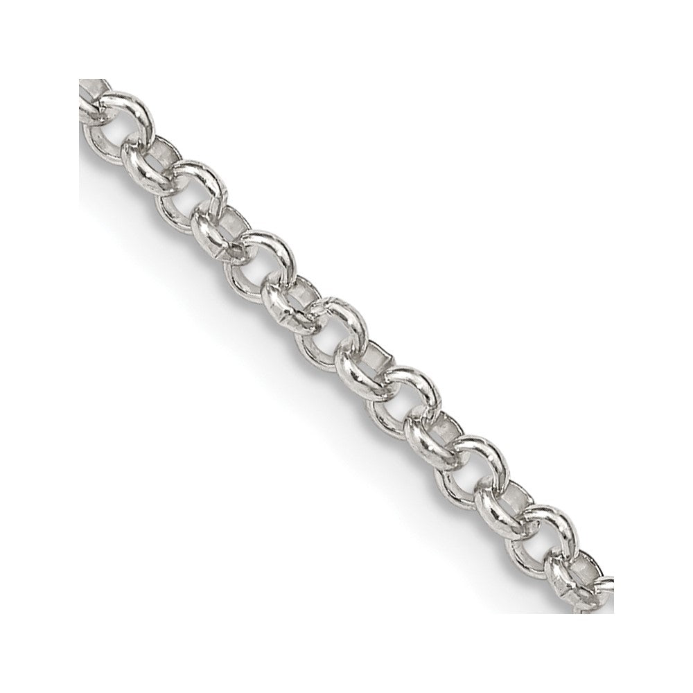 Sterling Silver 2.8mm Rolo Chain 22 Inches