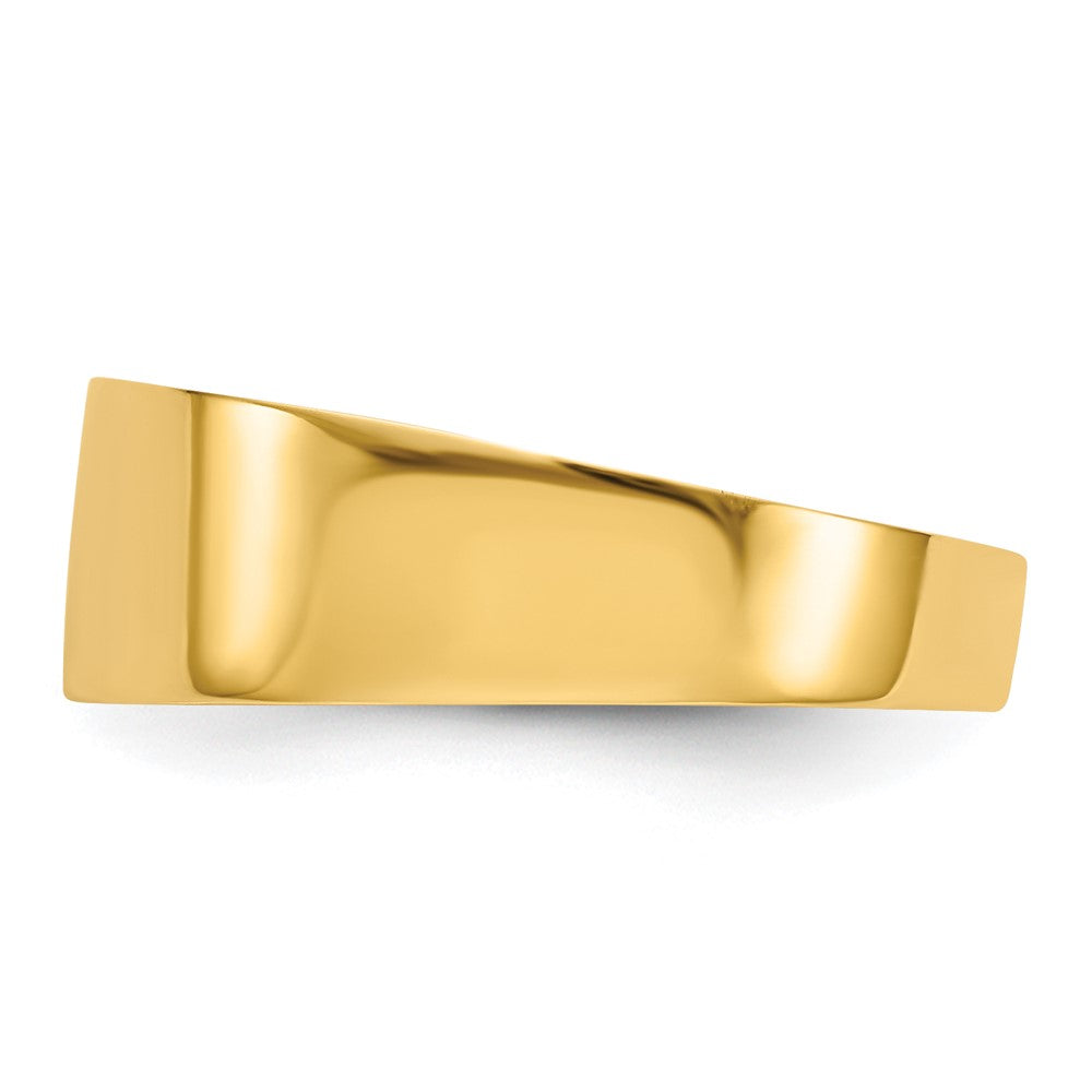 14K 3-6mm Flat-top Tapered Cigar Band Ring Size 7