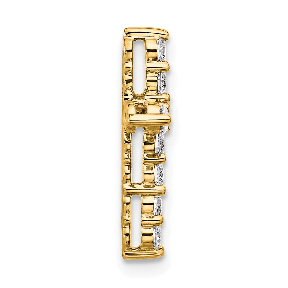14k 1/2 carat Lab Grown Diamond VS/SI+ G+ Cross Chain Slide Pendant
