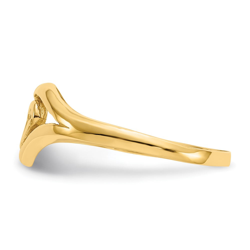 14k Polished Heart Ring Size 7.5