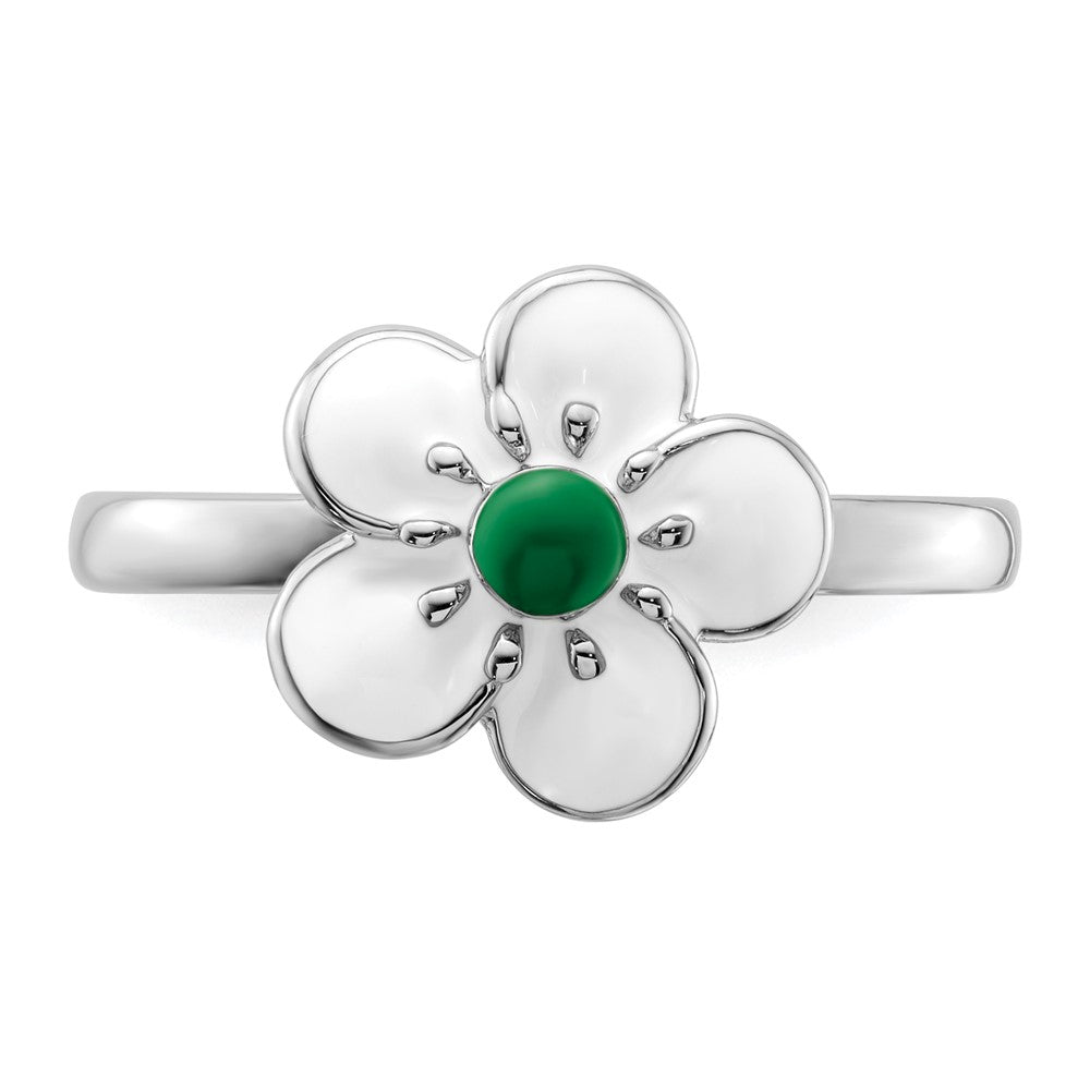 Sterling Silver Stackable Expressions Hawthorn Ring Size -9