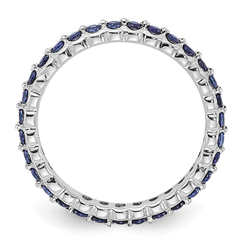 Sterling Silver Stackable Expressions Created Sapphire Ring