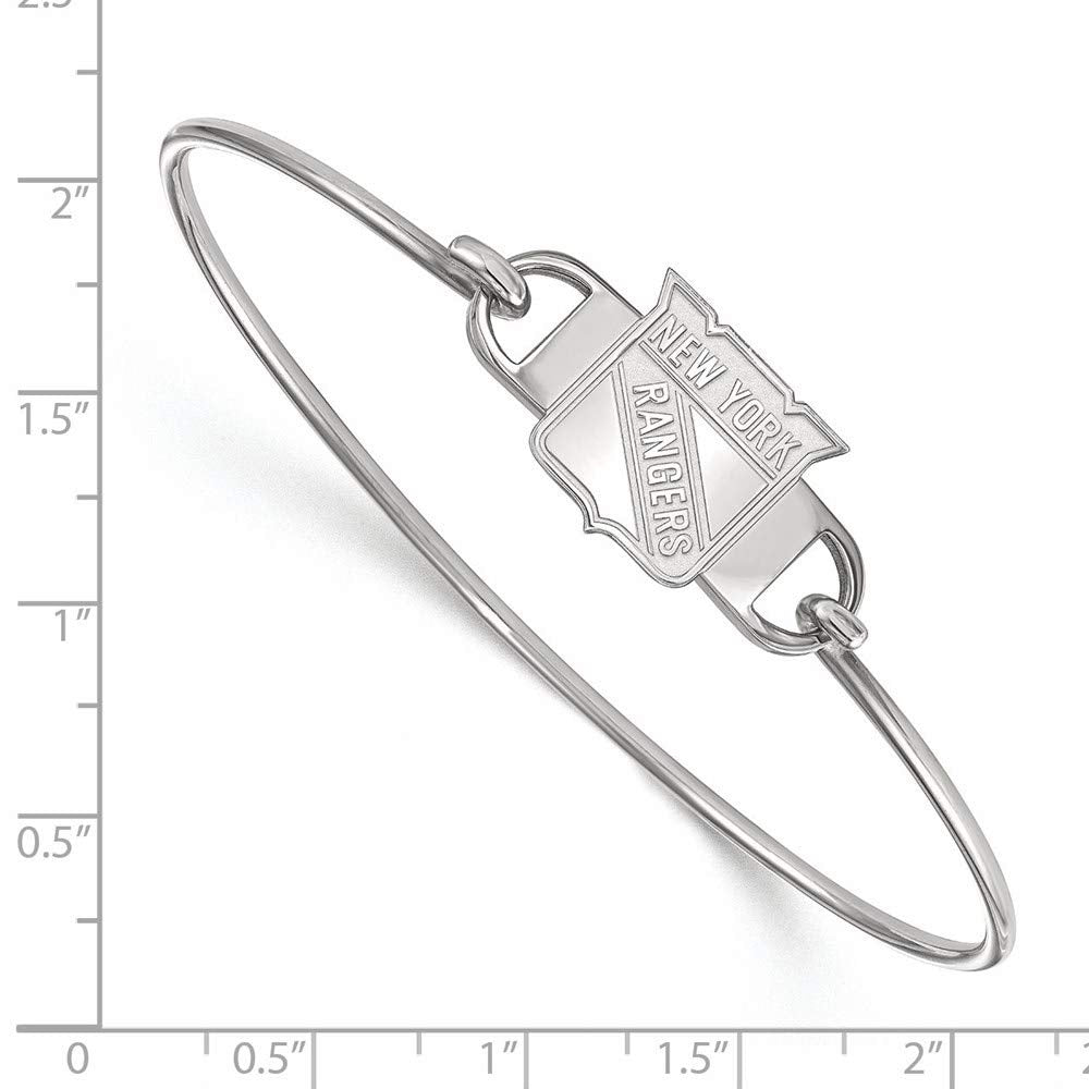 Women's New York Rangers Sterling Silver Small Wire Bangle Bracelet