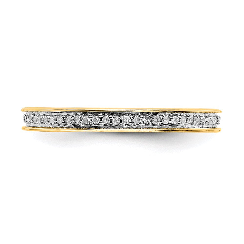 Sterling Silver Stackable Expressions & Diamonds Gold-plated Ring Size -10