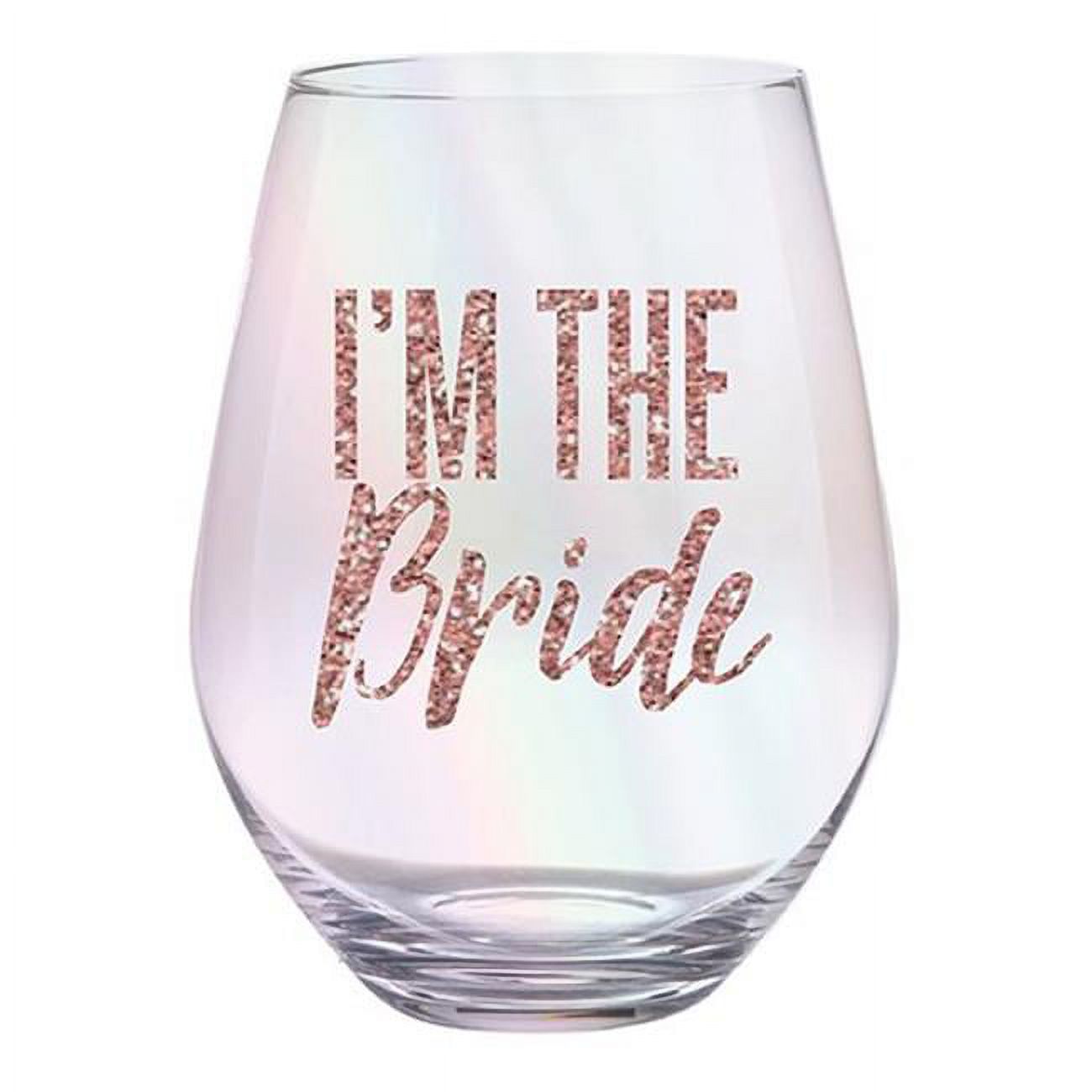 Christian Brands 10-06308-018 30 oz Im the Bride Stemless Jumbo Wine GlassPack of 6