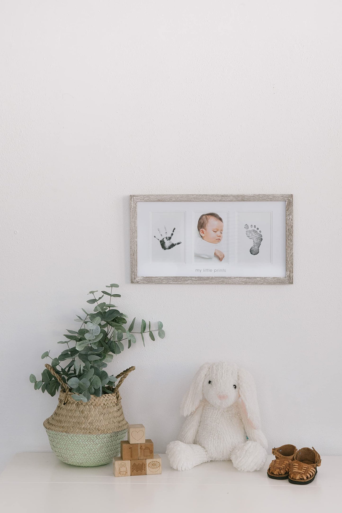 Babyprints MY LITTLE PRINTS Rustic 3.75x5.25 Photo Frame with Clean Touch Ink Pad