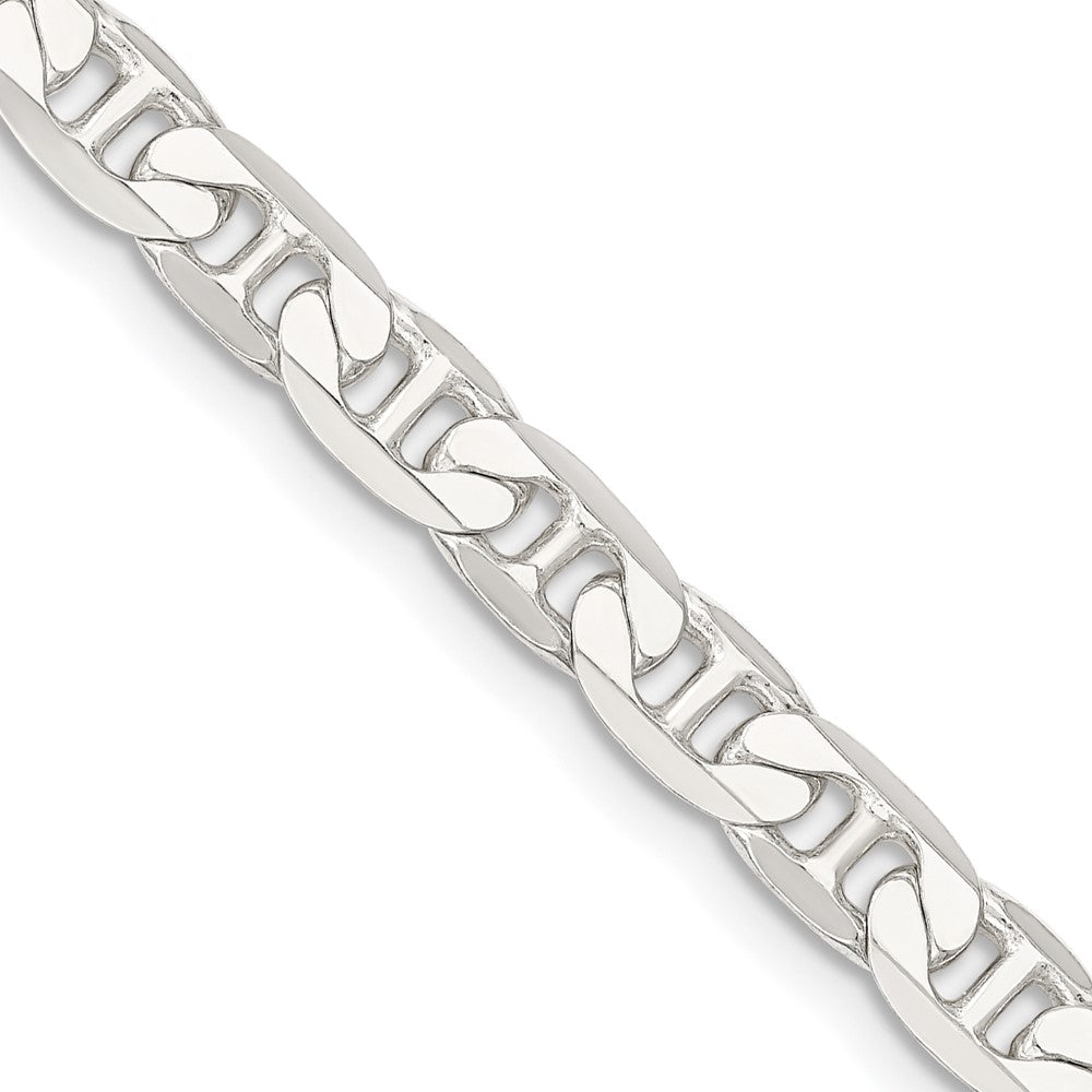 Sterling Silver 7mm Flat Anchor Chain 20 Inches