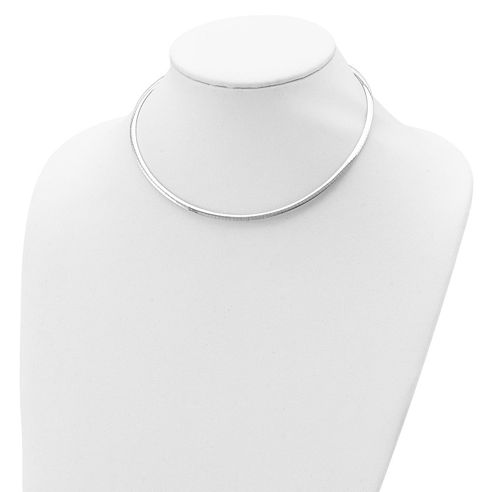 Sterling Silver Gold-pltd 3mm Reversible w/2in ext Cubetto Chain 16 Inches