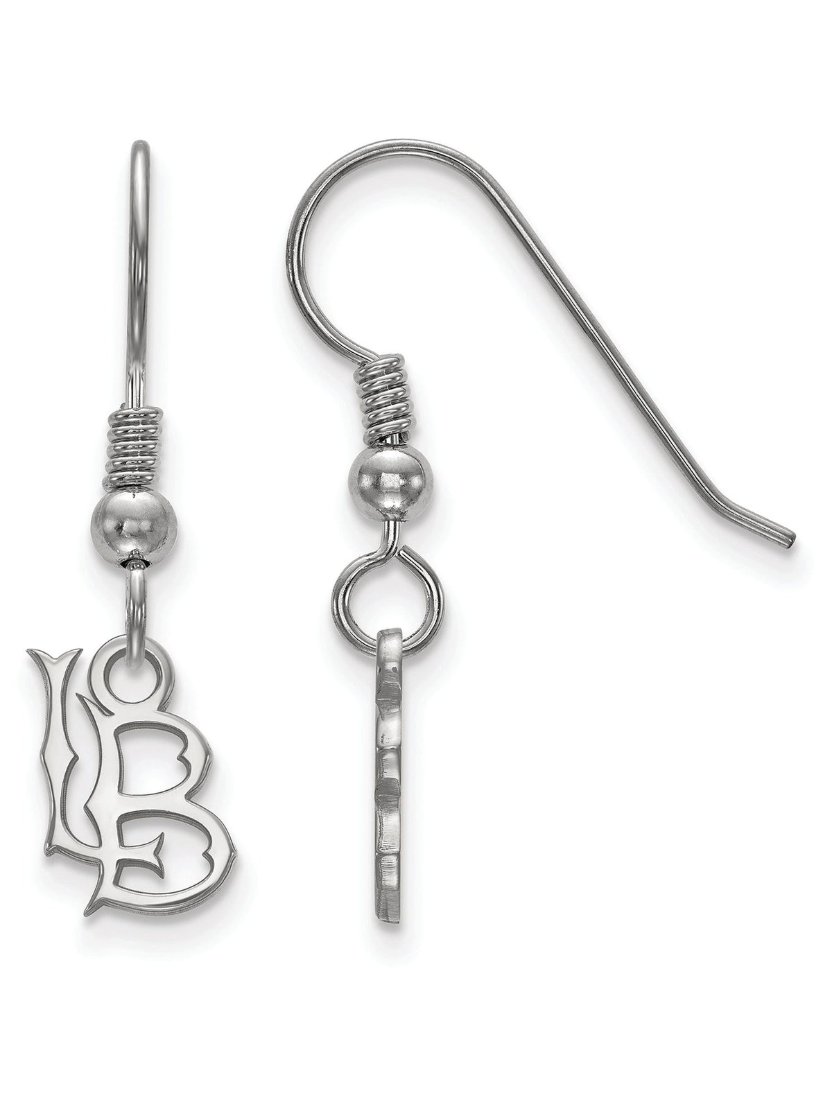 Logoart 925 Sterling Silver California State University, Long Beach Extra Small Wire Dangle Earrings