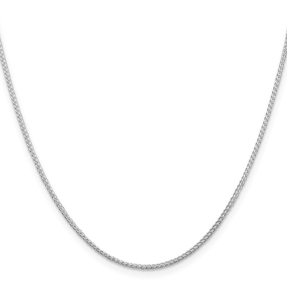 Sterling Silver Rhodium-plated 1.25mm Round Spiga Chain 16 Inches
