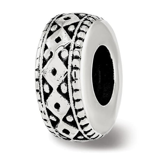 Sterling Silver Reflections Antiqued Bali Gripper Bead