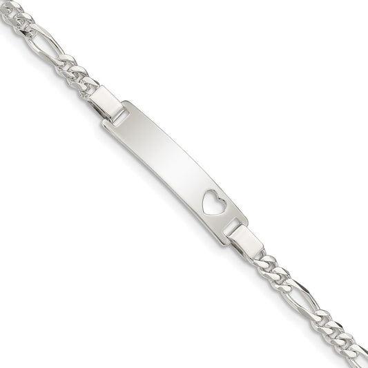 Sterling Silver Baby ID Bracelet 6 inches