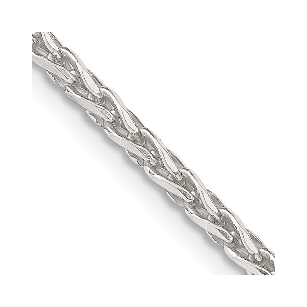 Sterling Silver 2.85mm Diamond-cut Round Spiga Chain 22 Inches