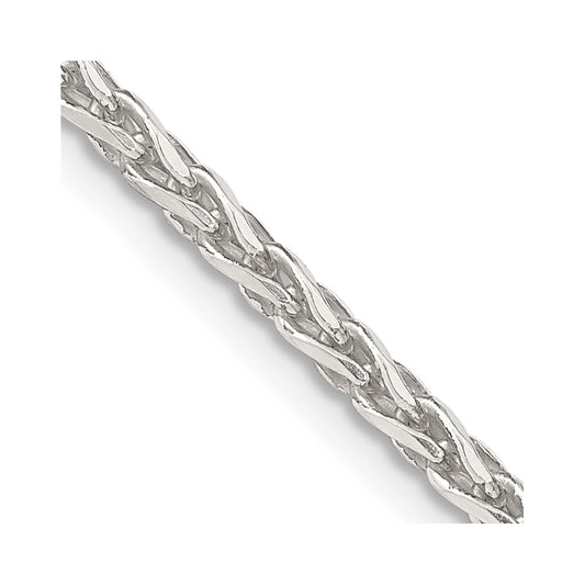 Sterling Silver 2.85mm Diamond-cut Round Spiga Chain 22 Inches