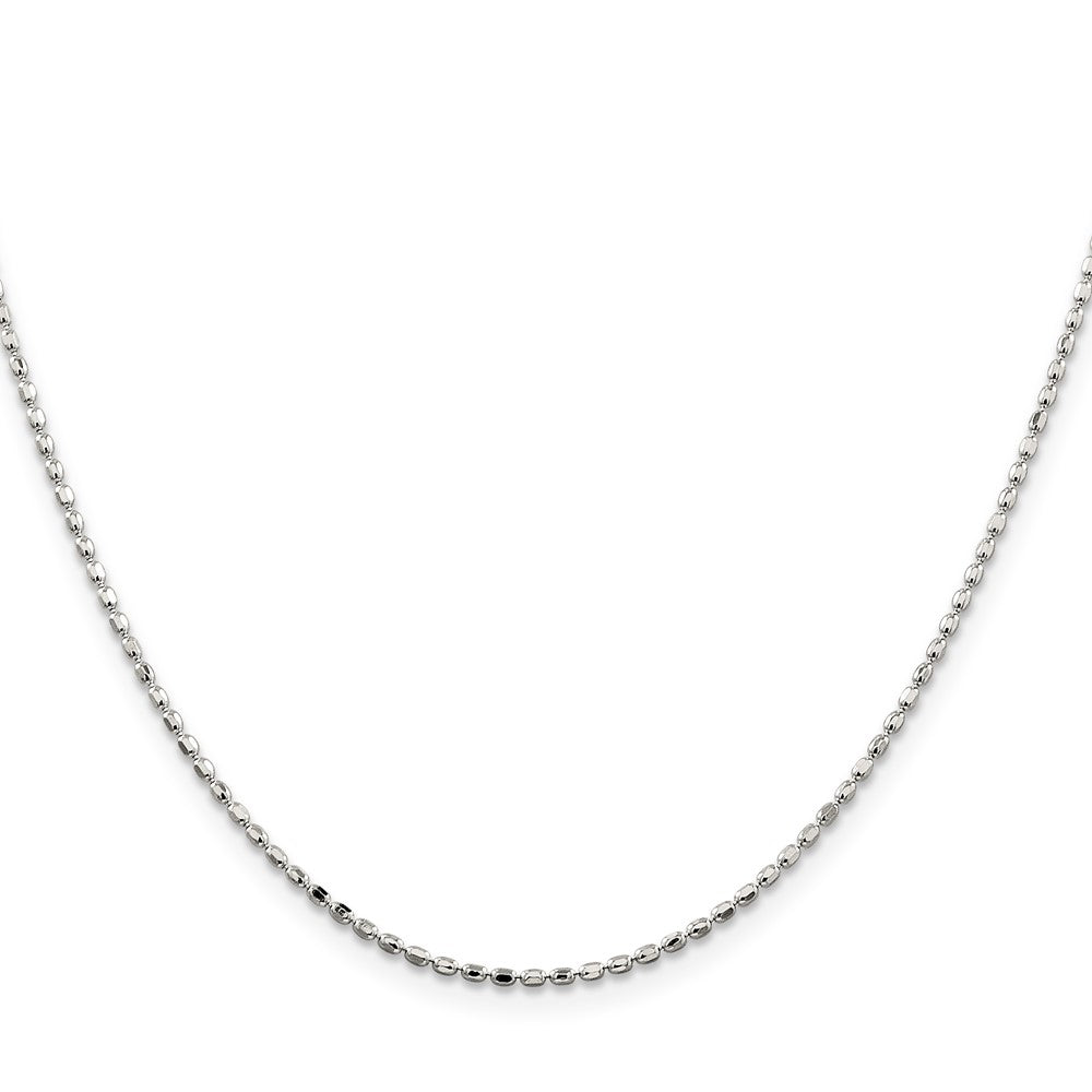 Sterling Silver 1.5mm Fancy Beaded Chain 18 Inches