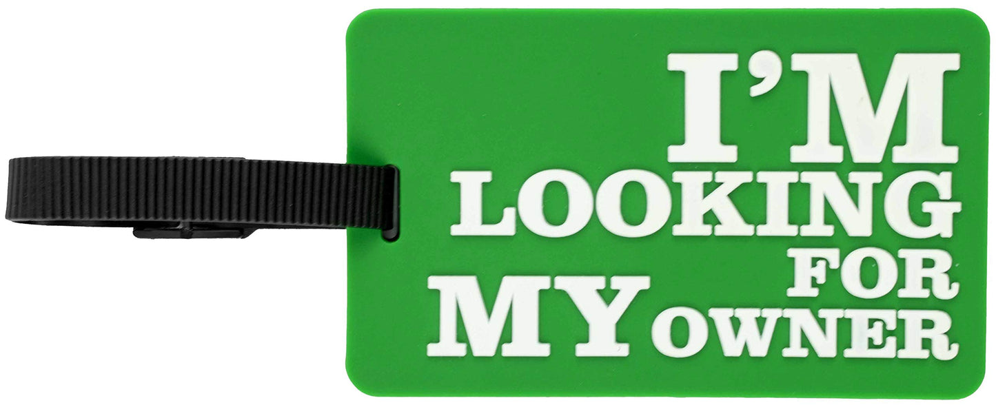 4-Piece I'M LOOKING FOR MY OWNER Silicone Luggage Tag Set Q-GM22558