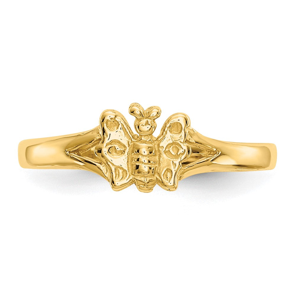 10K Butterfly Baby Ring Size 2