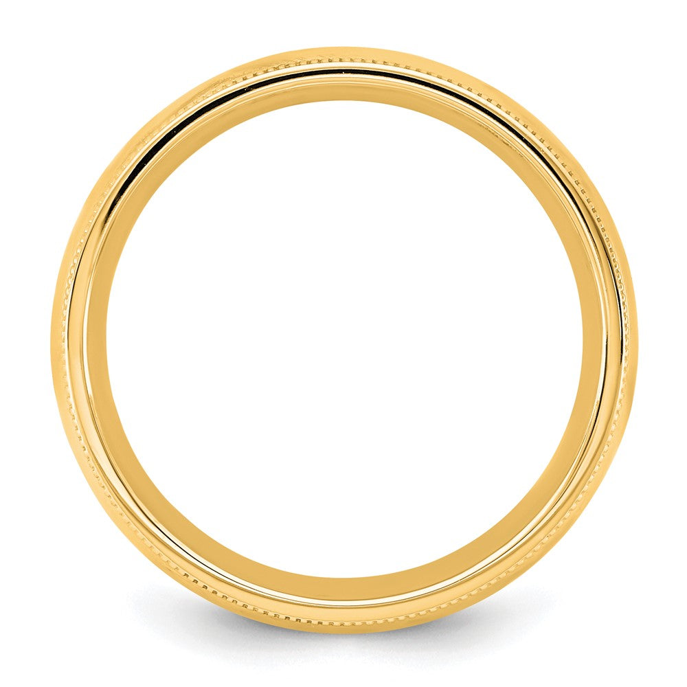 14KY 5.5mm Milgrain Comfort Fit Band Size 12