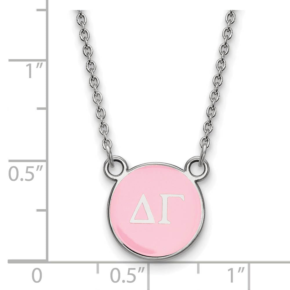 Sterling Silver 18in Official Licensed Greek Sororities Delta Gamma (??) XS Enamel Pendant w/Necklace