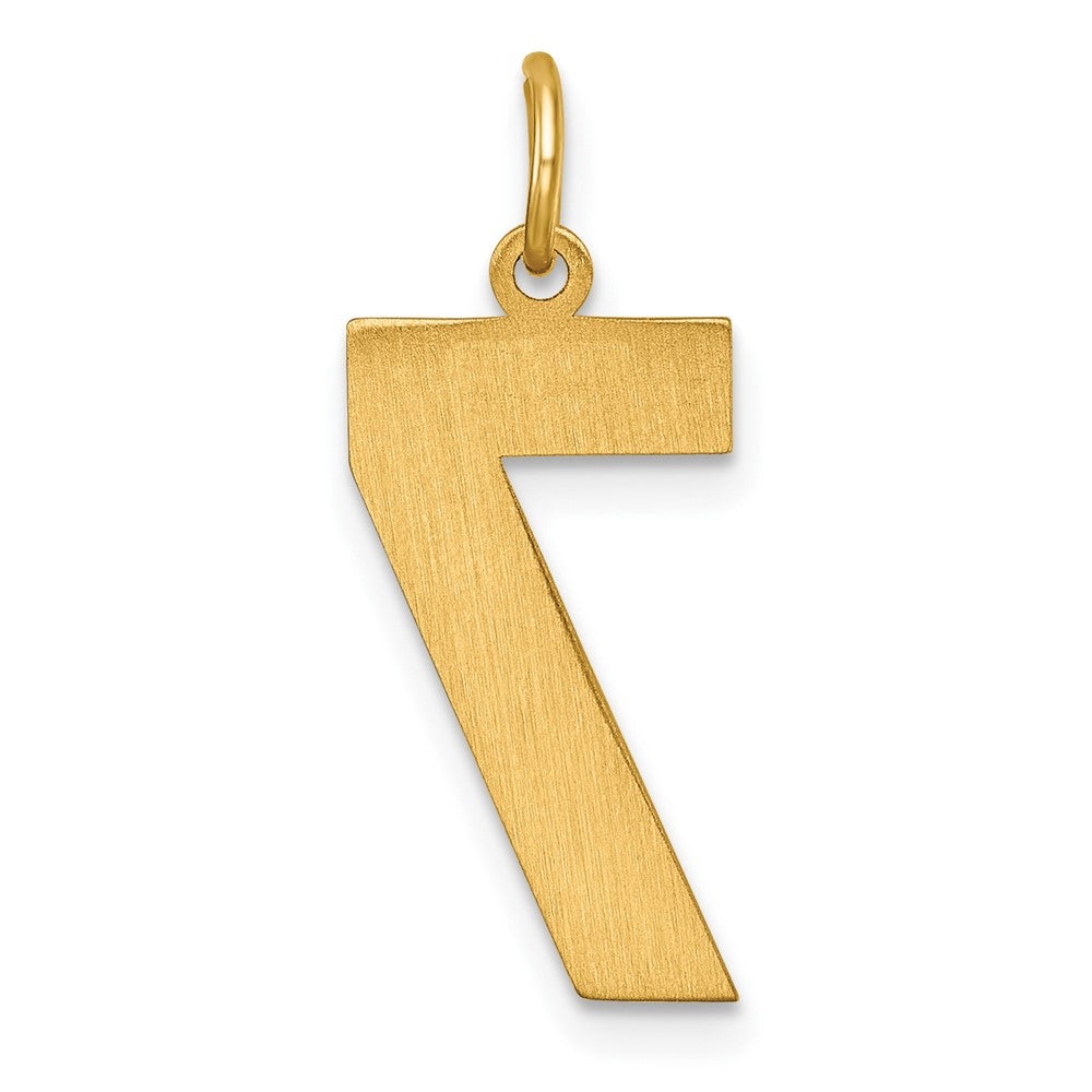 10ky Casted Large Diamond Cut Number 7 Charm