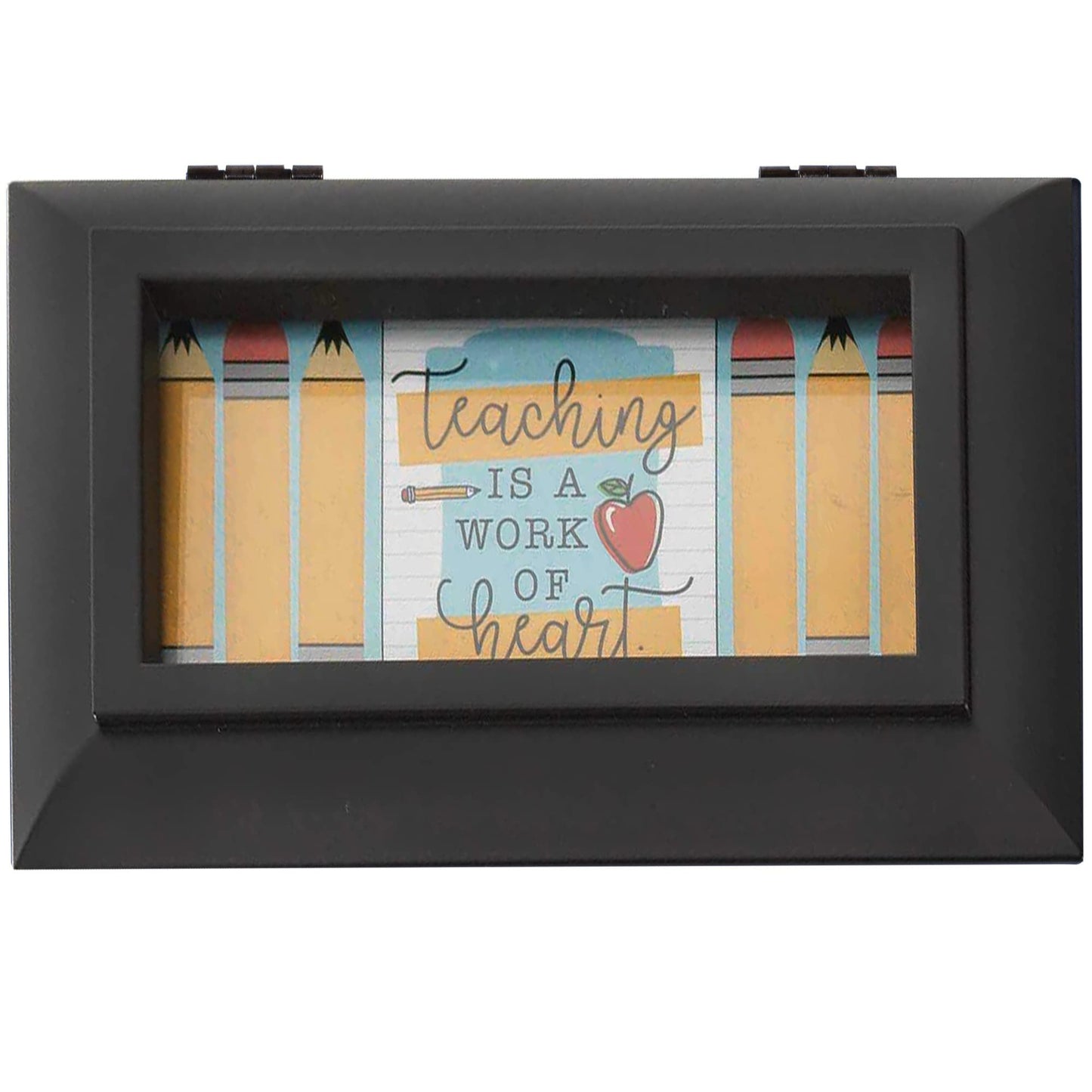Lord Bless You And Keep You Black Wood Jewelry Musical Box Plays Jesus Loves Me