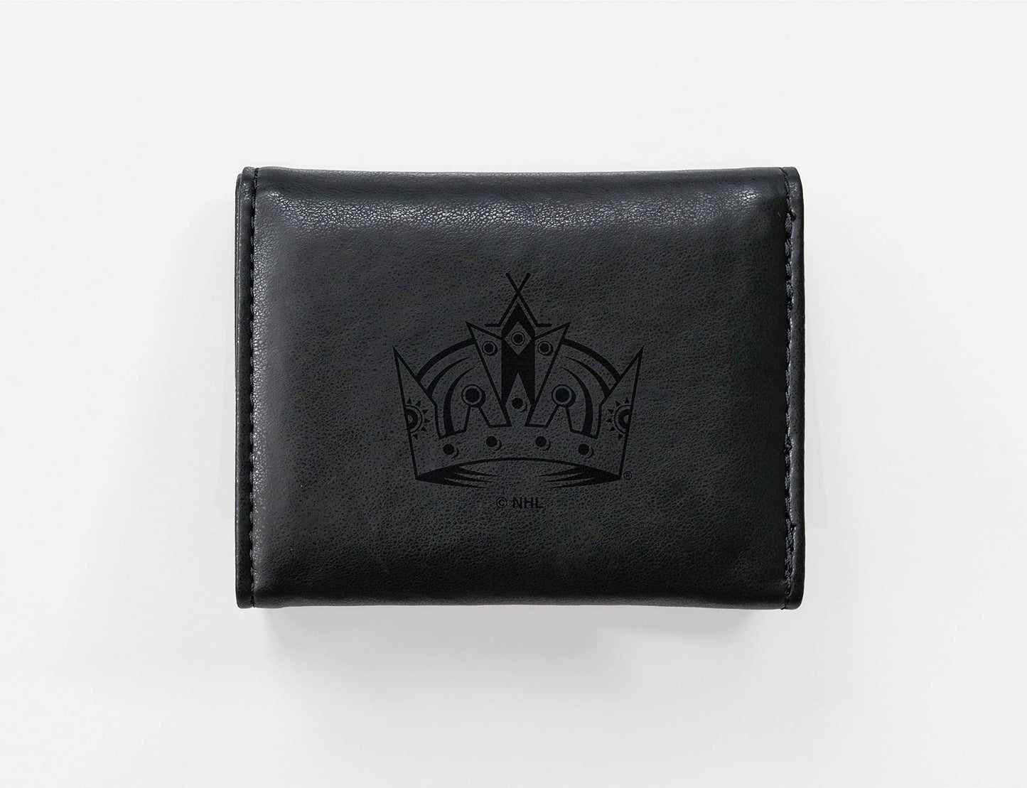 Hockey Rico Industries Los Angeles Kings Black Laser Engraved Trifold Laser Engraved Tri-Fold Wallet - Men's Accessory