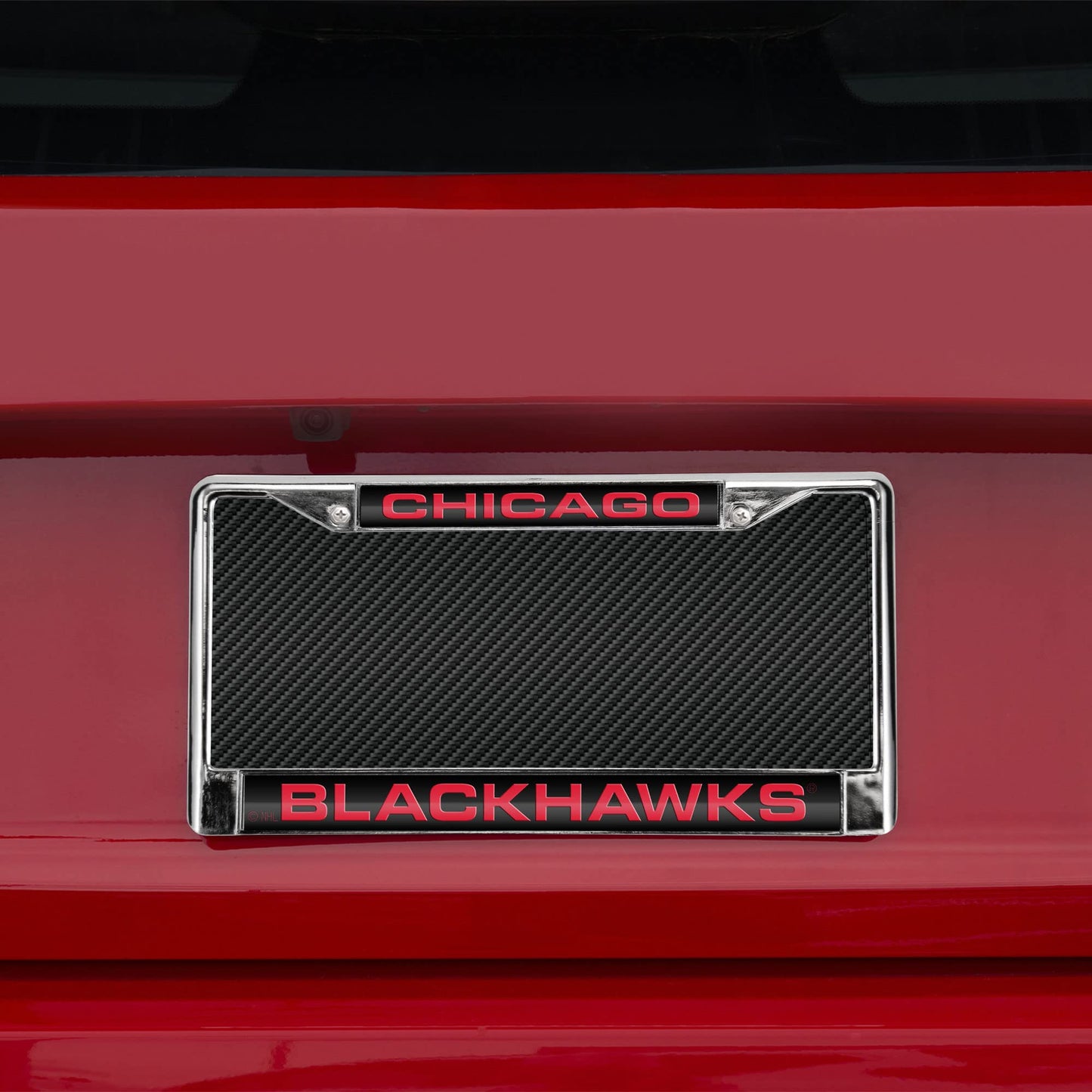 Chicago Blackhawks Laser Chrome License Plate Frame