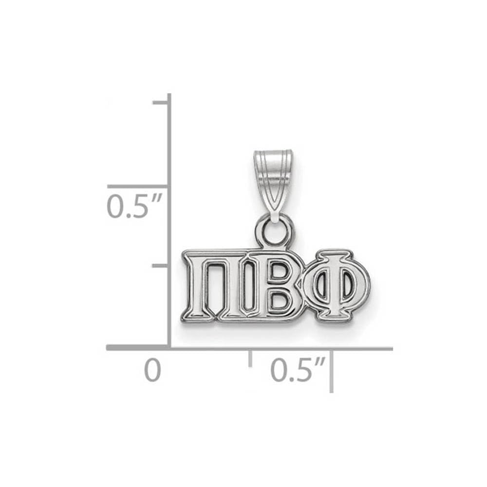 Sterling Silver LogoArt Official Licensed Greek Sororities Pi Beta Phi (???) Small Pendant