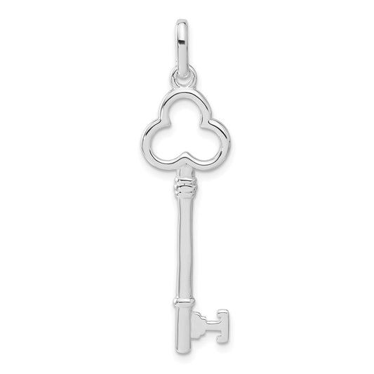 Sterling Silver Polished Key Pendant