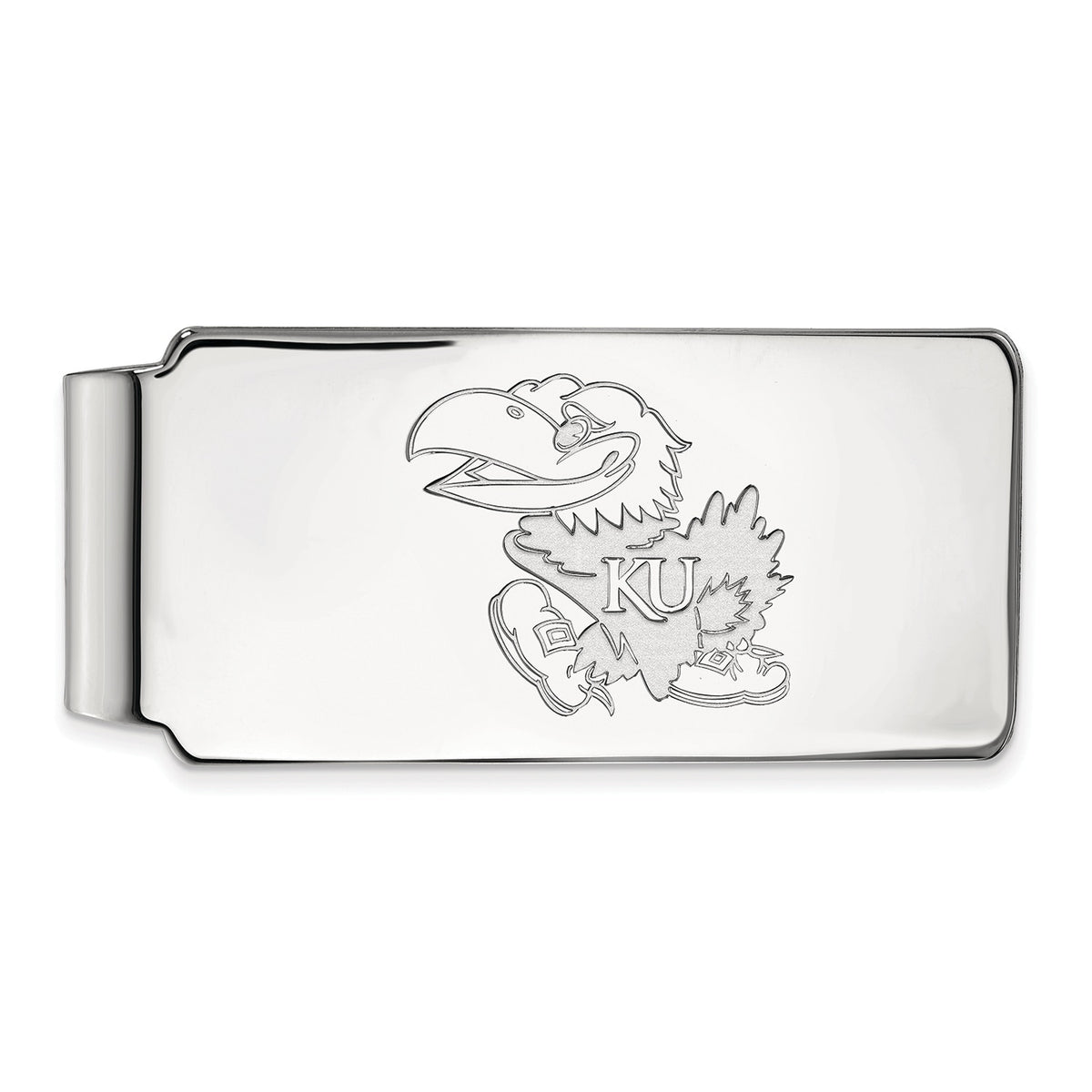 Sterling Silver U of Kansas Money Clip