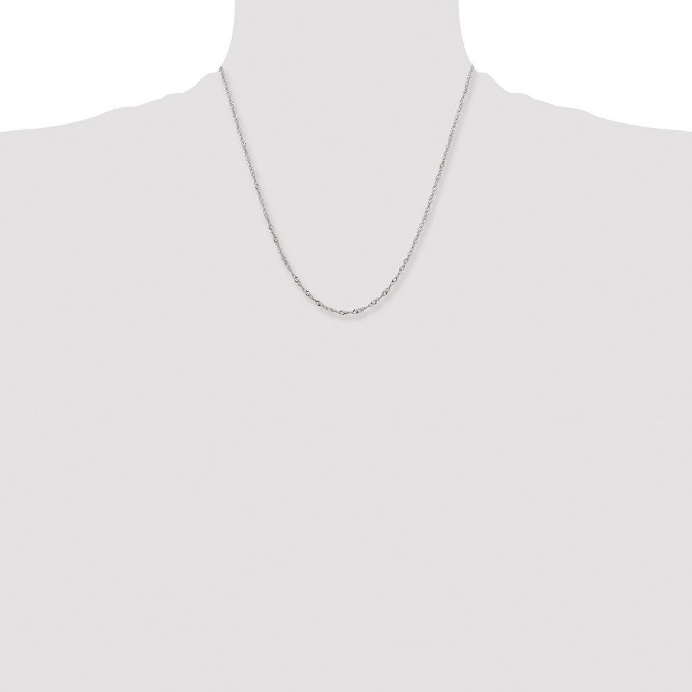 Stainless Steel Polished 2.5mm Singapore 19in Chain
