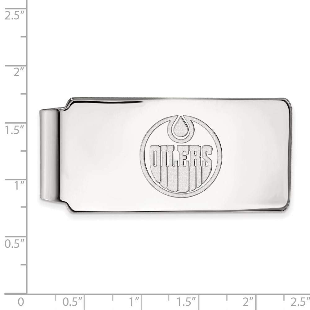Logoart Nhl 925 Sterling Silver Edmonton Oilers Money Clip