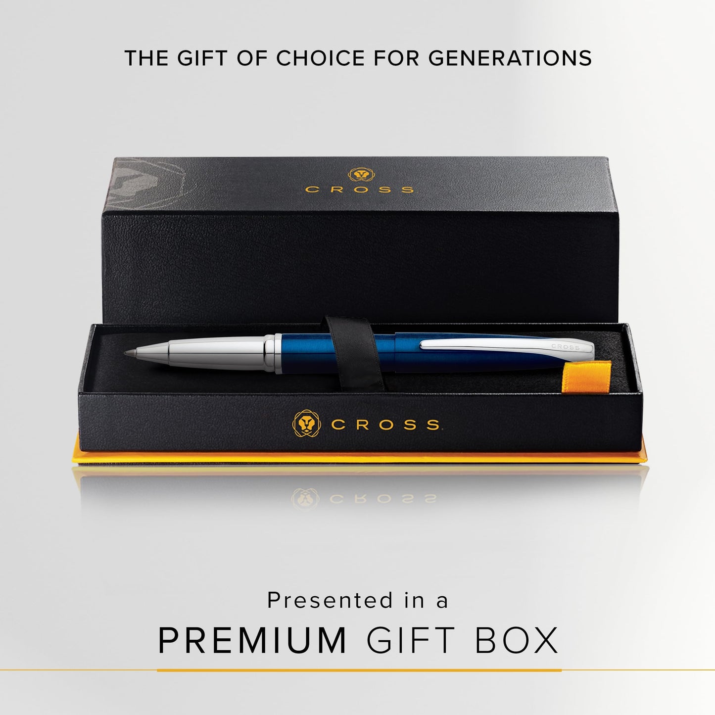 Cross ATX Refillable Gel Ink Rollerball Pen, Medium Rollerball, Includes Premium Gift Box - Translucent Blue